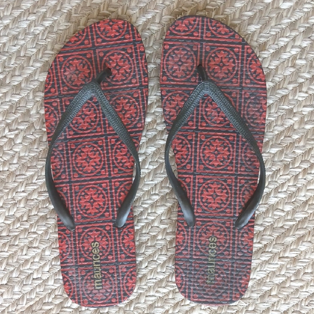 Maurices Flip Flops W9-10 Brown & Orange